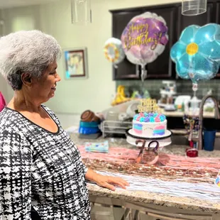 My mom loved her cake.