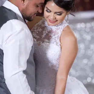 Wedding dress from front side