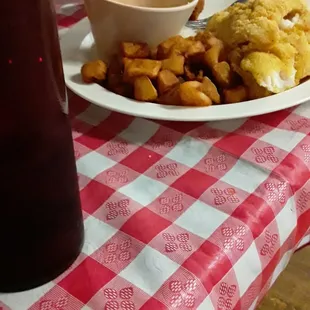 Fish and potatoes awesome lunch or supper