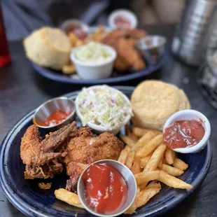 two plates of food