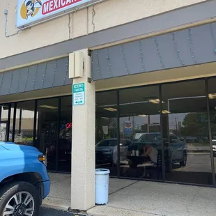 the front of the restaurant