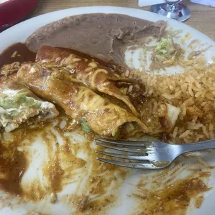 Beef enchiladas- comes with 3