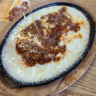 Queso flameado It was sizzling when it came to the table.