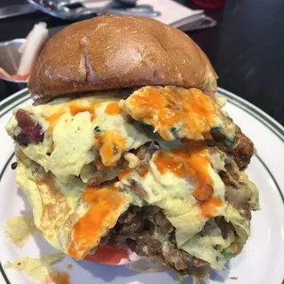 Hangtown Fry on a Bun