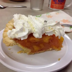 Home made peach pie