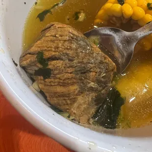 I got caldo de res and the meat looked suspicious