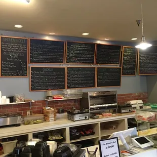 menus on the wall