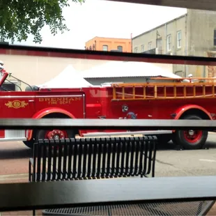 My view of downtown Brenham from the Brenham Grill..