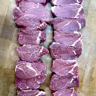 a cut of beef on a cutting board