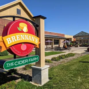 a sign for the cider farm