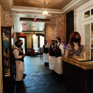 Guests are greeted by the staff