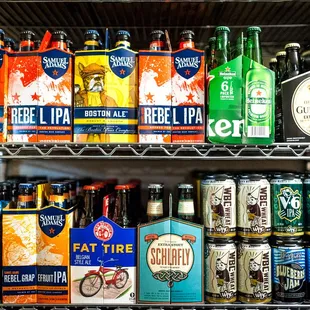 a variety of beers