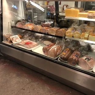 a variety of meat products