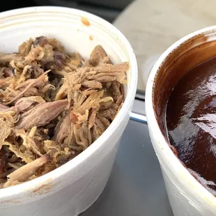 Tender Pulled pork to go with sauce.