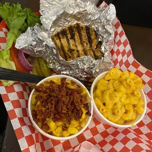 Grilled Chicken, Mac &amp; Cheese, Corn