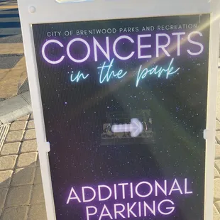 Parking signs and staff