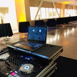 Photo of the NYE party from the DJ booth before the doors open and the gig starts.