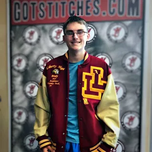 Liberty high School varsity letterman jacket