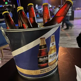 Beer bucket special for Cinco de Mayo.