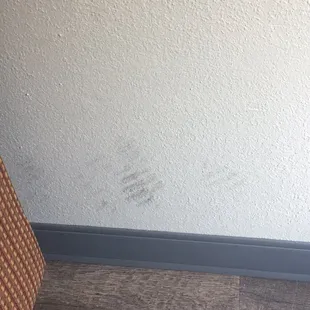 Shoe prints on the wall