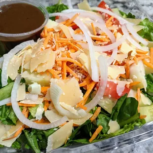 Large house salad with balsamic vinaigrette. No croutons. $6.49