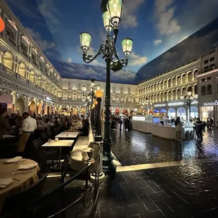 Outside the restaurant
