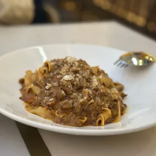 Fettuccelle Egg Pasta with Beef Bolognese