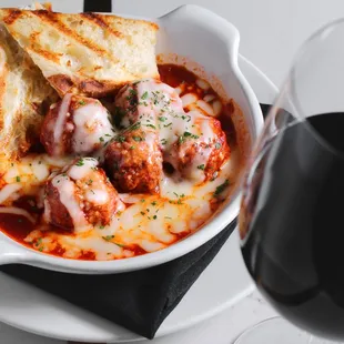 MEATBALLS: beef &amp; pork, san marzano tomatoes, mozzarella, grilled bread. More photos on IG: @damoneats
