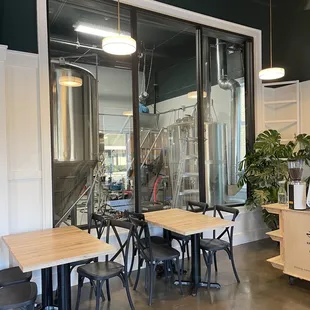 the interior of a brewery
