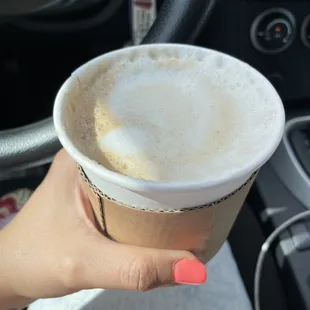 Frothy latte