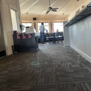 a view of the dining room