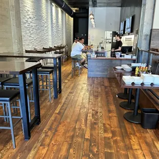 a view of the dining area