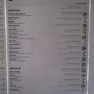 food menu as of 3/8/2023