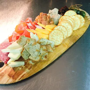Cheese board with charcuterie.