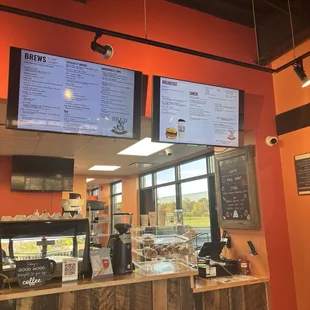 Menu and order area