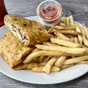 Fiesta Chicken Wrap (includes Fries)