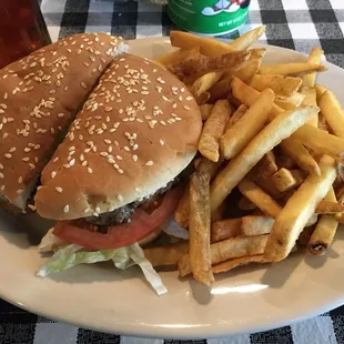 Blue Cheese Burger and Fries...