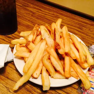 a plate of french fries