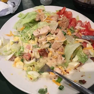 This is after pouring 3 ramekins of ranch dressing on the salad.