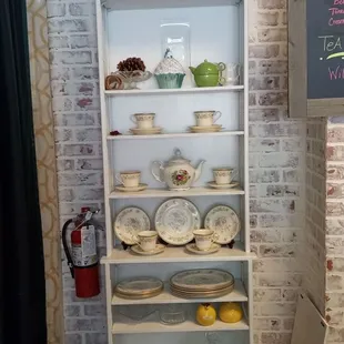 a display of china