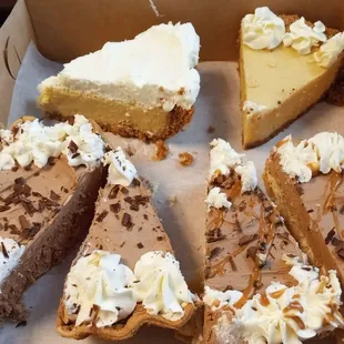 Key Lime Pie, French Silk Pie &amp; Peanut Butter Pie