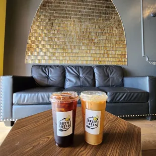 our cold brew and latte