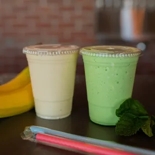 Banana &amp; Mint Milkshakes