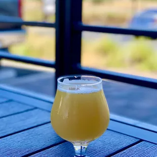 Tech Juice on the patio