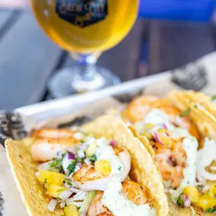 Grilled Shrimp Tacos ($14)