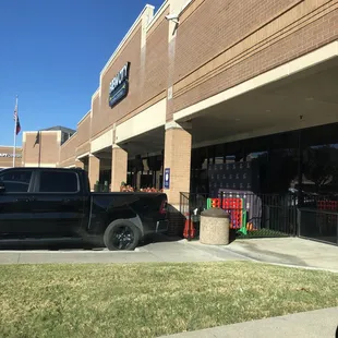 The tragic location in a strip mall that don't justify diva-like behavior from the security guard.