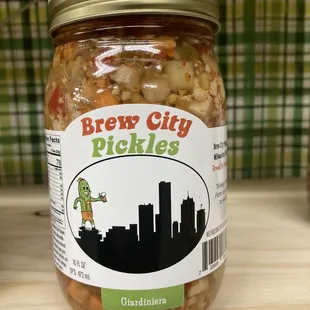 a jar of pickles
