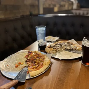 Pizzas! The Joe (left) and Le Champignon (right)