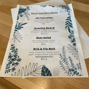 Their usual daily menu. They also usually have specials which you can also check on Instagram.
