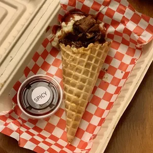 BBQ Waffle Cone to go
